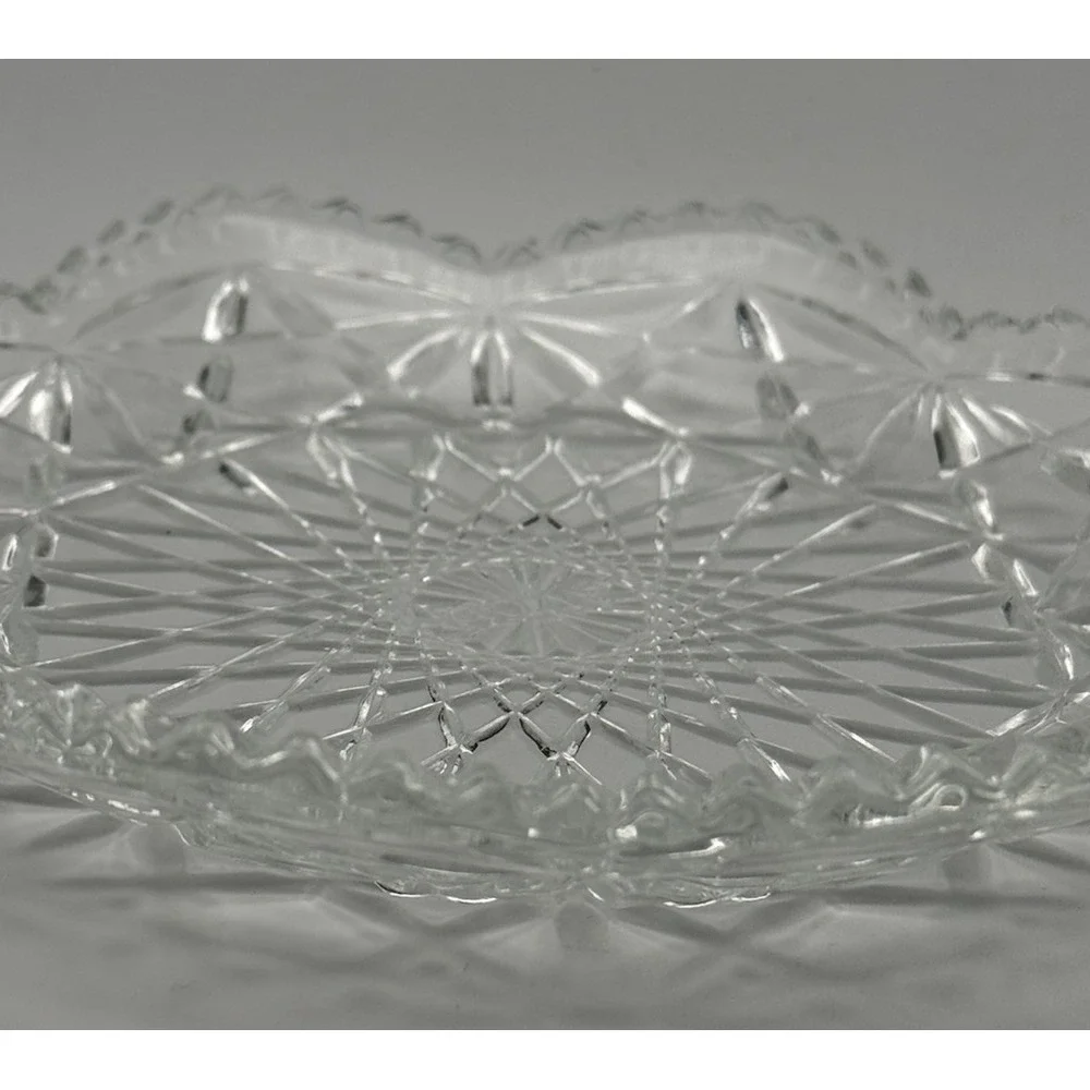 VTG 1973-74 Avon Butter Dish Cheese Ball w/Dome Lid Diamond Pattern Clear Glass